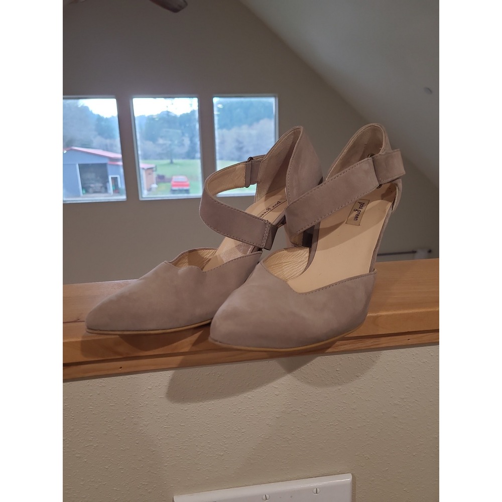 PAUL GREEN Desire Suade Heels Tan Leather Career Office Women SZ 9